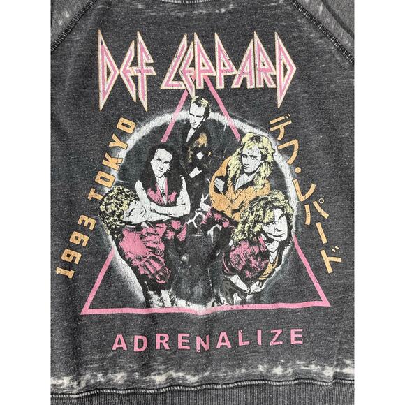 Def Leppard Adrenalize Washed Crop Sweatshirt - Picture 5 of 6